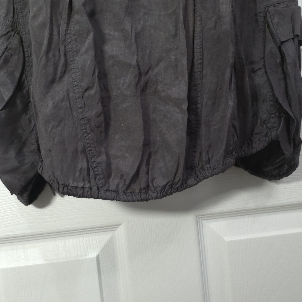 Firetrap Shimmering Charcoal Viscose Bubble Hem Mini Dress - Size S/M - Picture 7 of 8